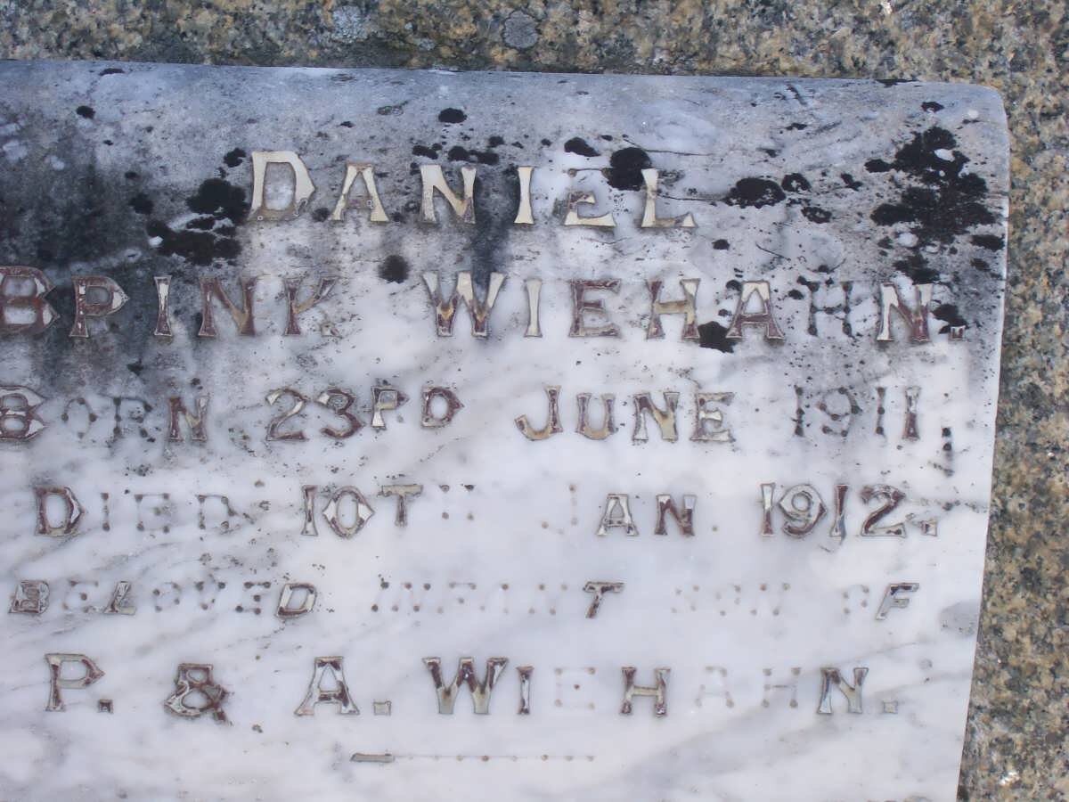 WIEHAHN Daniel Brink 1911-1912