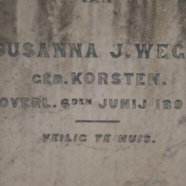 WEGE Susanna J. nee KORSTEN -1895