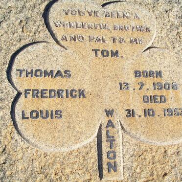 WALTON Thomas Fredrick Louis 1908-1953