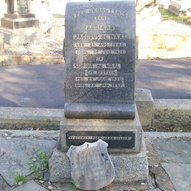 WAAL Adriaan Jacobus, de 1842-1921 &amp; Sophia EKSTEEN 1850-1932