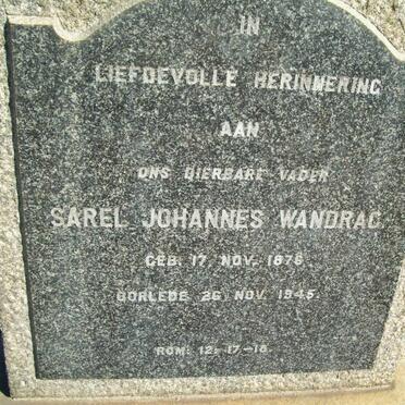 WANDRAG Sarel Johannes 1876-1945