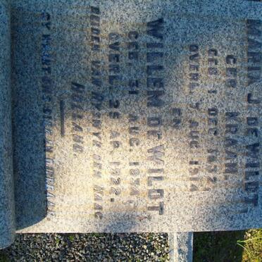 WILDT Willem, de 1834-1922 &amp; Maria J. KRAAN 1832-1914