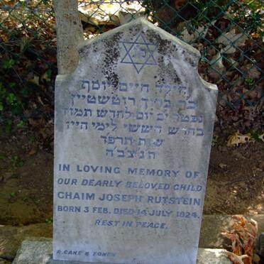 RUTSTEIN Chaim Joseph -1924