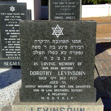 LEVINSOHN Dorothy -1971