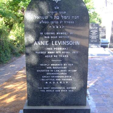 LEVINSOHN Annie nee POSNIAK -1971