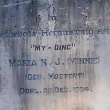 ? Maria N.J. nee MOSTERT -1934