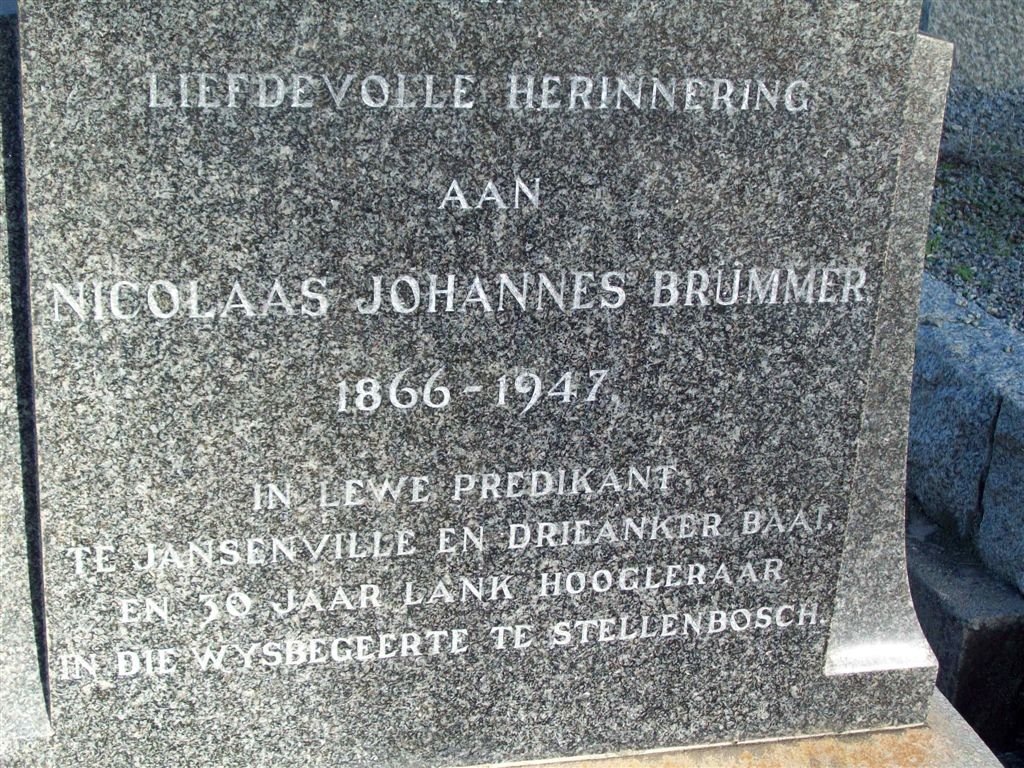 BRUMMER Nicolaas Johannes 1866-1947