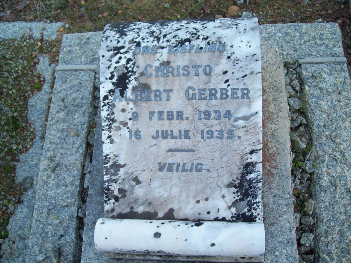 GERBER Christo Albert 1934-1935