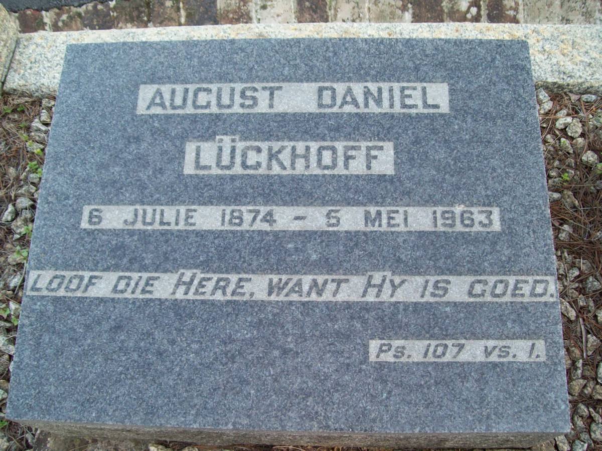 LUCKHOFF August Daniel 1874-1963