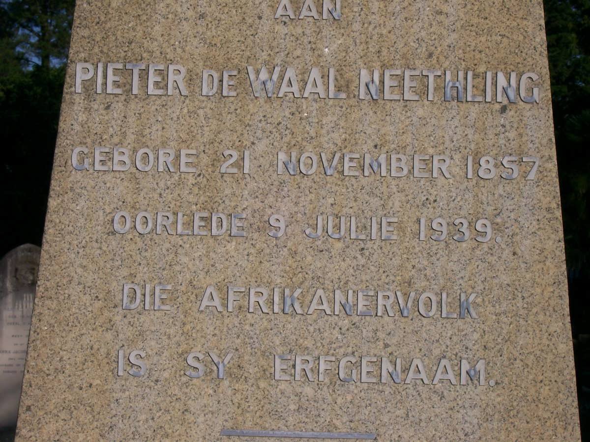 NEETHLING Pieter de Waal 1857-1939