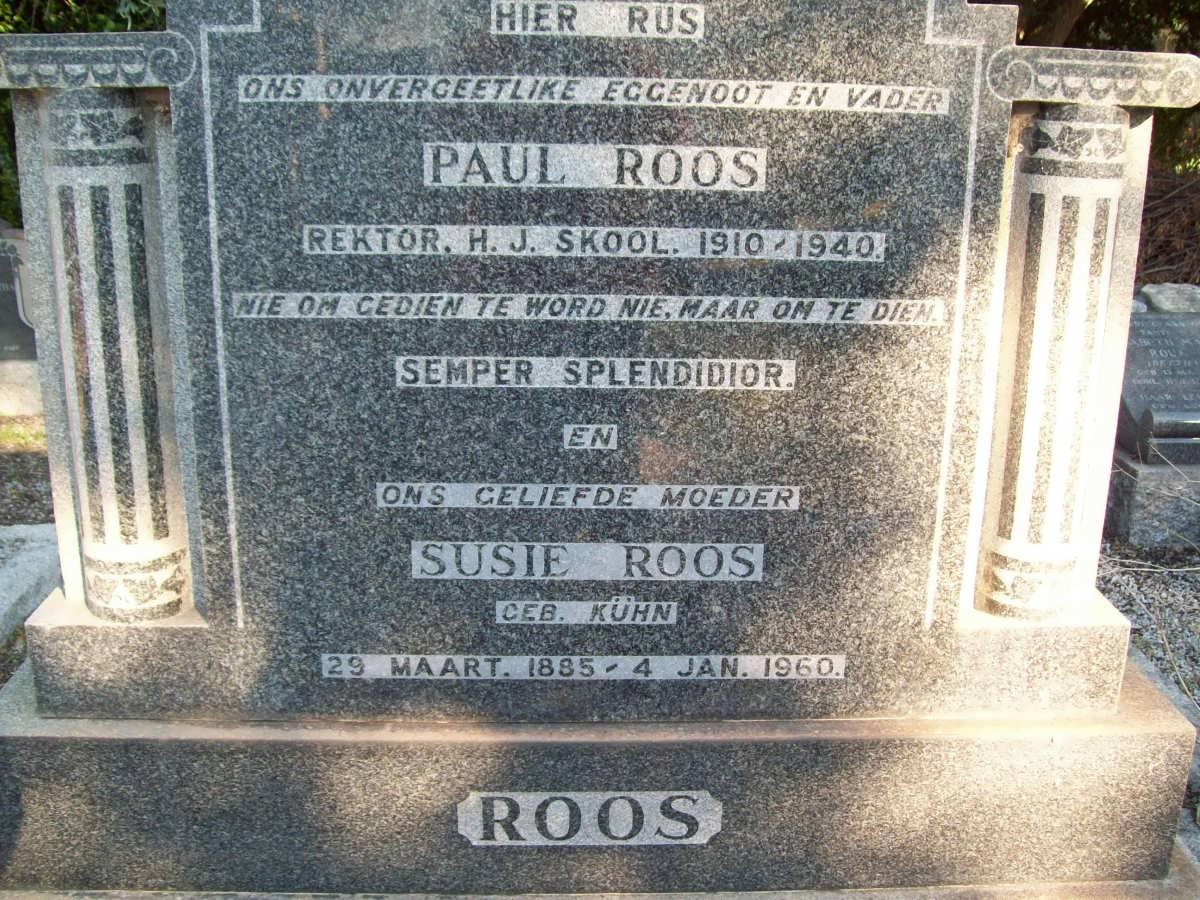 ROOS Paul &amp; Susie KUHN 1885-1960