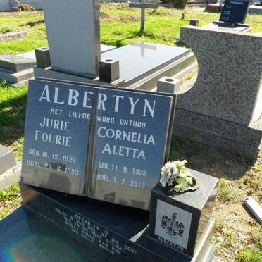 ALBERTYN Jurie Fourie 1926-1993 &amp; Cornelia Aletta 1928-2010