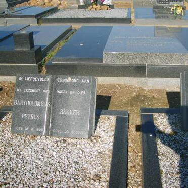 BEKKER Bartholomeus Petrus 1920-19??
