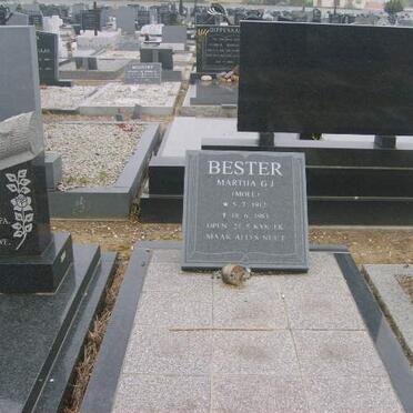 BESTER Martha G.J. 1912-1983