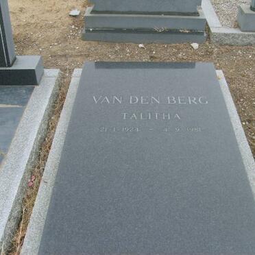 BERG Talitha, van den 1924-1981