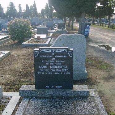 BERG Charl Christoffel, van den 1940-1985