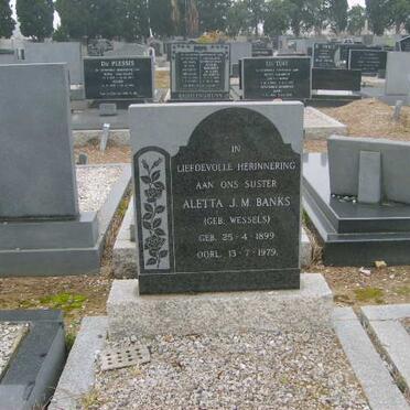 BANKS Aletta J.M. nee WESSELS 1899-1979