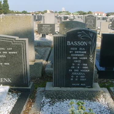 BASSON Awie 1918-1966 &amp; Johanna 1921-2007