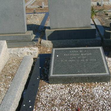 BACON Anna D.J., Pattison nee ELLIS 1895-1974