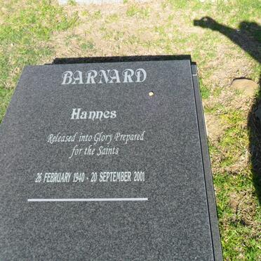 BARNARD Hannes 1940-2001