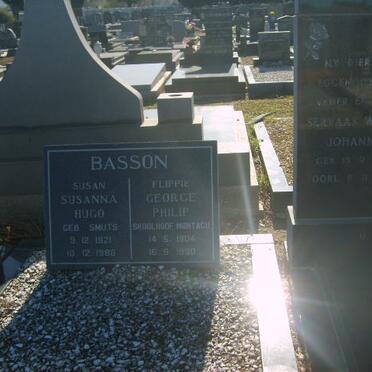 BASSON George Philip 1904-1990 &amp; Susanna Hugo SMUTS 1921-1988