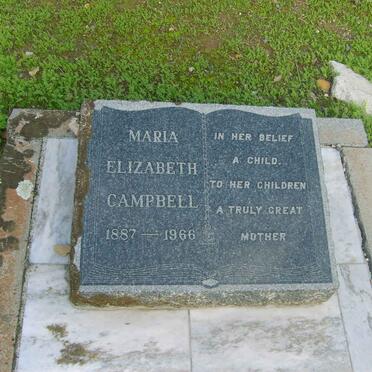CAMPBELL Maria Elizabeth 1887-1966
