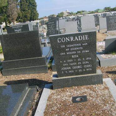 CONRADIE Johan Georg 1901-1979 &amp; Rita 1905-1976
