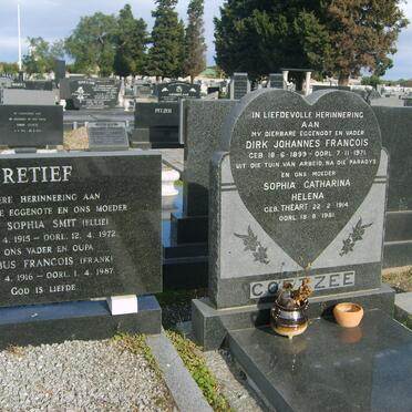 COETZEE Dirk Johannes Francois1899-1971 &amp; Sophia Catharina Helena THEART 1914-1981