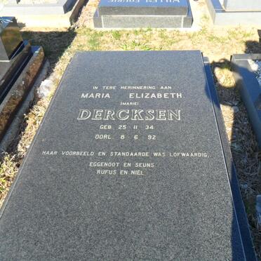 DERCKSEN Maria Elizabeth 1934-1992