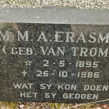 ERASMUS M.M.A. nee VAN TROMP 1895-1986