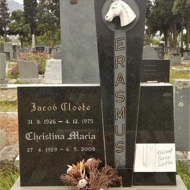 ERASMUS Jacob Cloete 1926-1975 &amp; Christina Maria 1929-2008