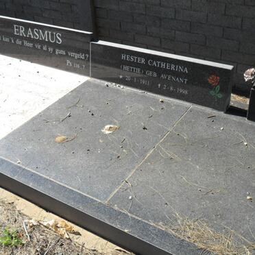 ERASMUS Hester Catherina nee AVENANT 1911-1998