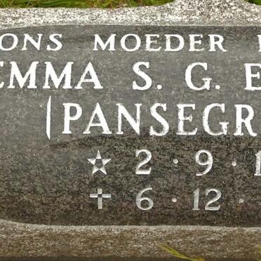 ERASMUS Johannes Mattheus 1931-2009 &amp; Petronella Johanna 1929-2018 :: ERASMUS Emma S.G. nee PANSEGROUW 1908-1981