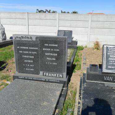 FRANKEN Christian Jacobus 1927-1997 &amp; Gertruda Paulina 1924-