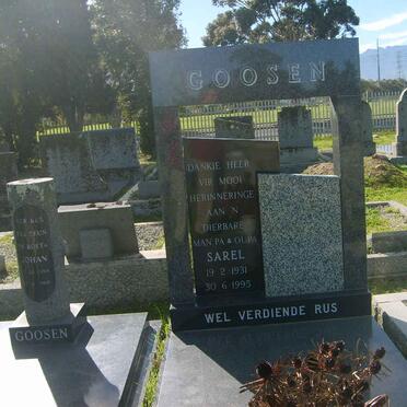 GOOSEN Sarel 1931-1995