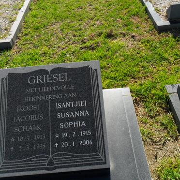 GRIESEL Jacobus Schalk 1913-1996 &amp; Susanna Sophia 191-2006