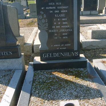 GELDENHUYS Klasie 1903-1969 &amp; Maria Johanna 1899-1975