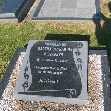 HÜSSELMANN Martha Catharina Elizabeth 1909-2003