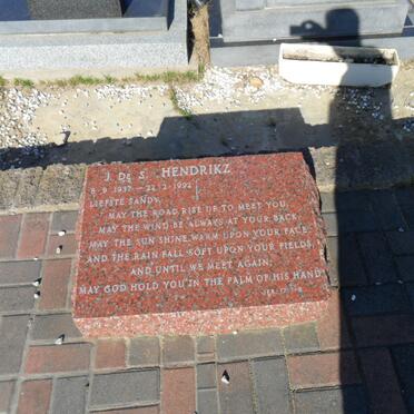 HENDRIKZ J De S. 1937-1992