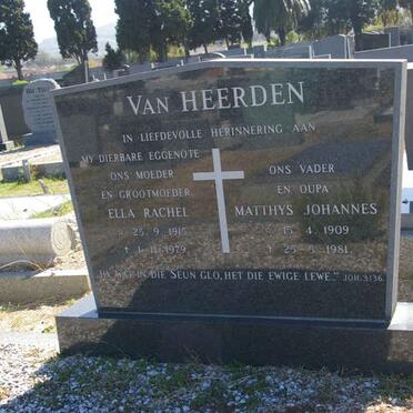 HEERDEN Matthys Johannes, van 1909-1981 &amp; Ella Rachel 1915-1979