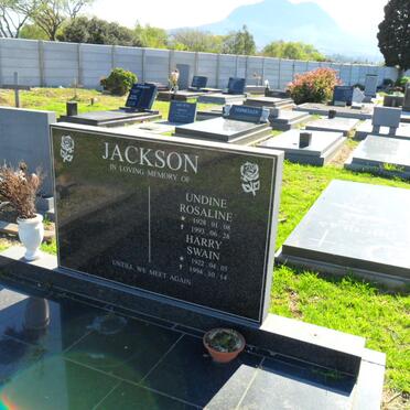 JACKSON Harry Swain 1922-1994 &amp; Undine Rosaline 1928-1993