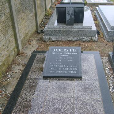 JOOSTER Delila Johanna nee SMITH 1934-1999