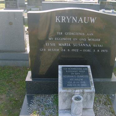 KRYNAUW Hermanus Francois 1920-1996 &amp; Elsie Maria Susanna BESTER 1922-1973