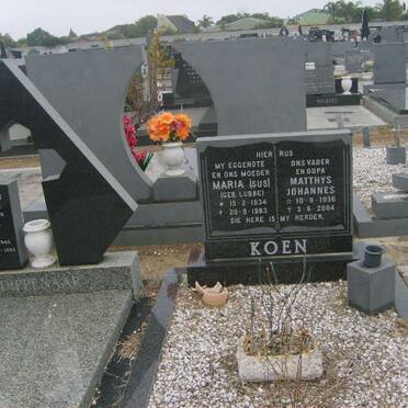 KOEN Matthys Johannes 1936-2004 &amp; Maria LUBBE 1934-1983