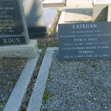 LATEGAN Petrus 1917-1973  &amp; Petrona 1918-1998