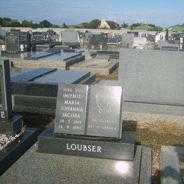 LOUBSER Maria Johanna Jacoba 1919-1985