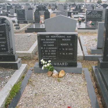 LOMBARD H.J.J. 1927-1978 &amp; Maria E. 1927-1991