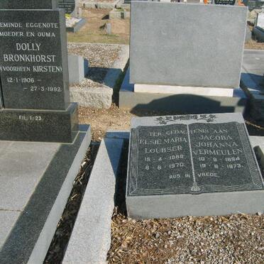 LOUBSER Elsie Maria 1880-1970 :: Jacoba Johanna VERMEULEN 1894-1973