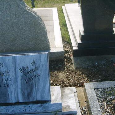 MALAN Jan Hendrik 1941-1987