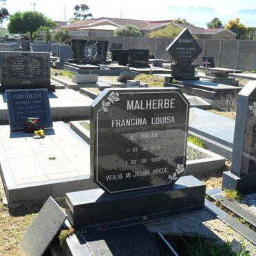 MALHERBE Francina Louisa nee MALAN 1913-1998